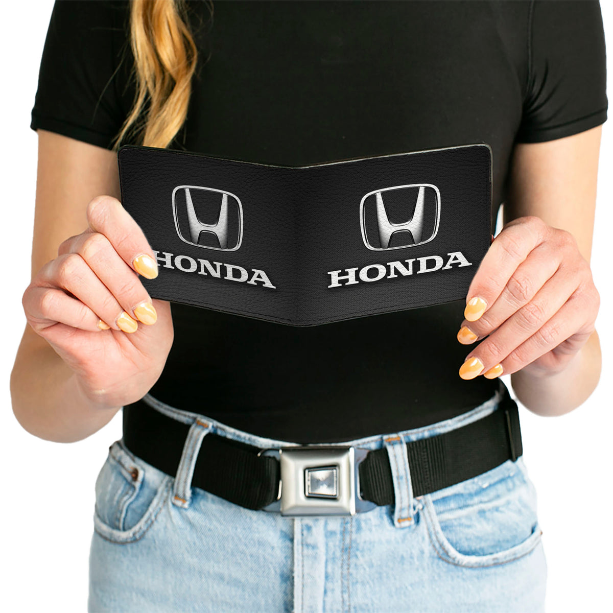 Bi-Fold Wallet - Honda Logo Black Silver White Bi-Fold Wallets Honda