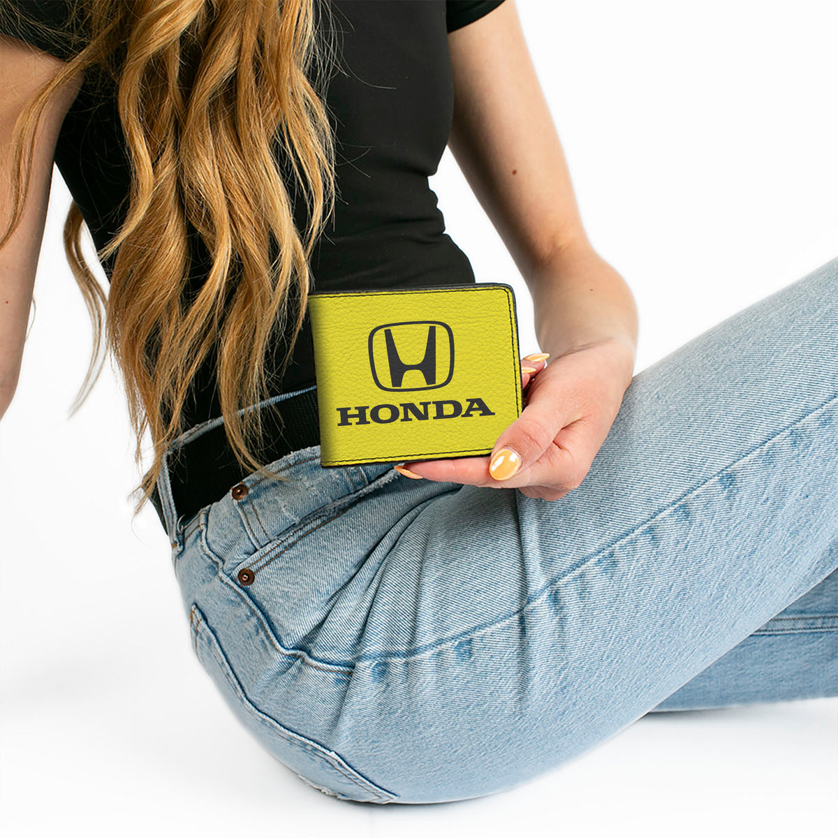 Bi-Fold Wallet - Honda Logo Yellow Black Bi-Fold Wallets Honda