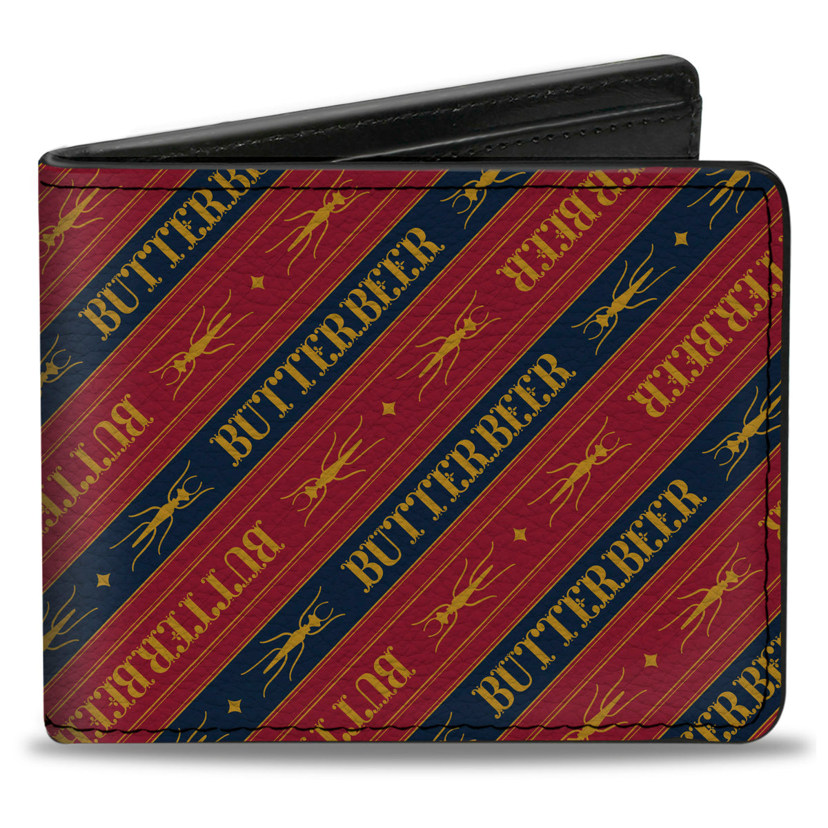 Bi-Fold Wallet - HARRY POTTER BUTTERBEER Stripe Burgundy/Blue/Yellow Bi-Fold Wallets Harry Potter