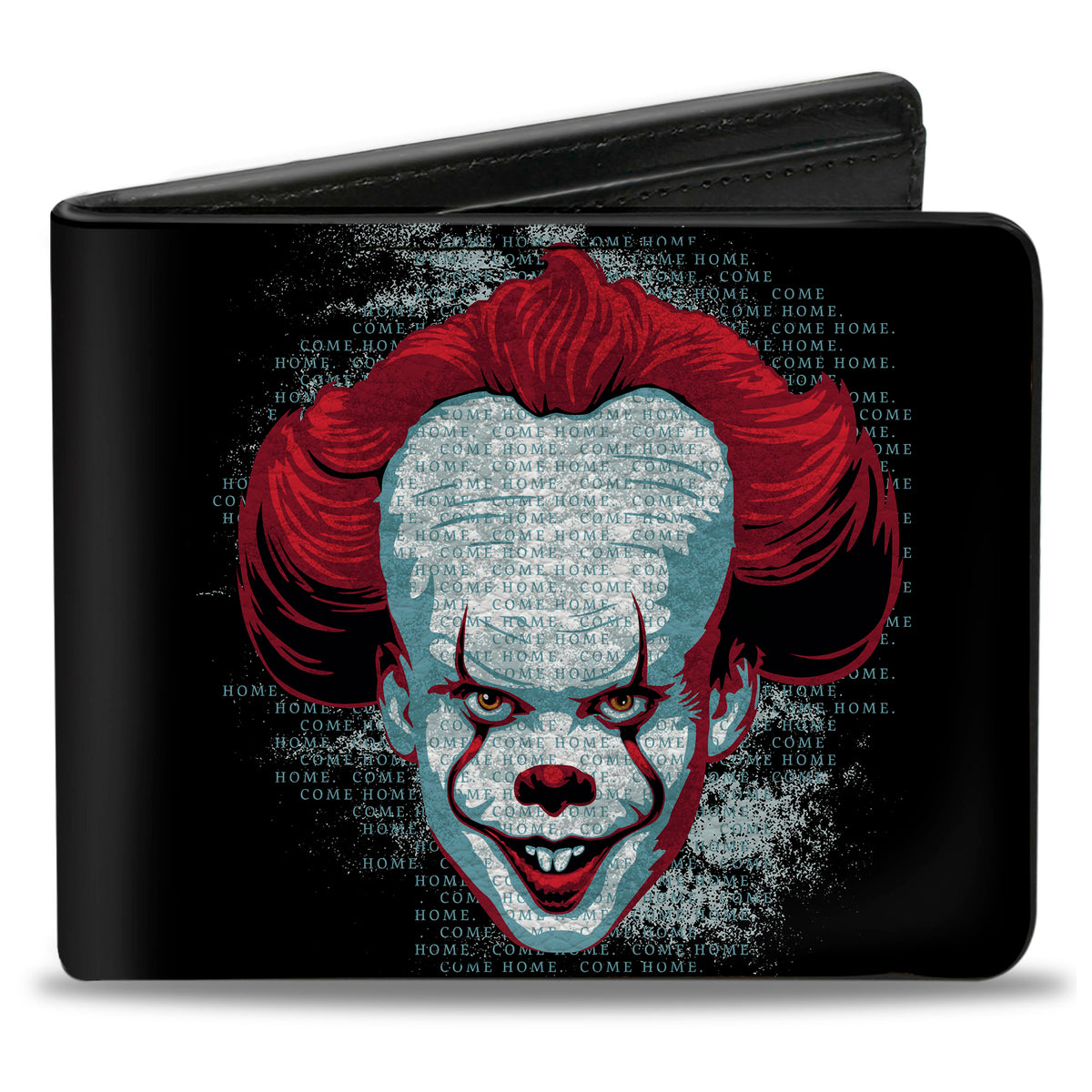 Bi-Fold Wallet - IT CHAPTER TWO Pennywise Face + Logo Black Red Blues Bi-Fold Wallets IT