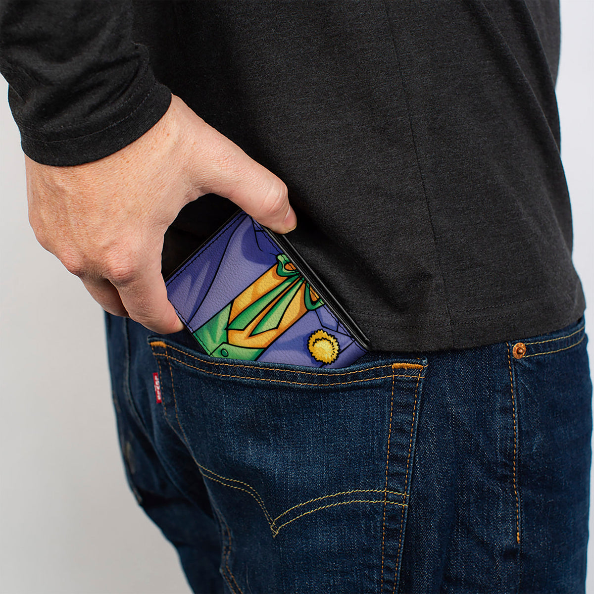 Bi-Fold Wallet - Joker Suit Chest Purple Green Orange Bi-Fold Wallets DC Comics