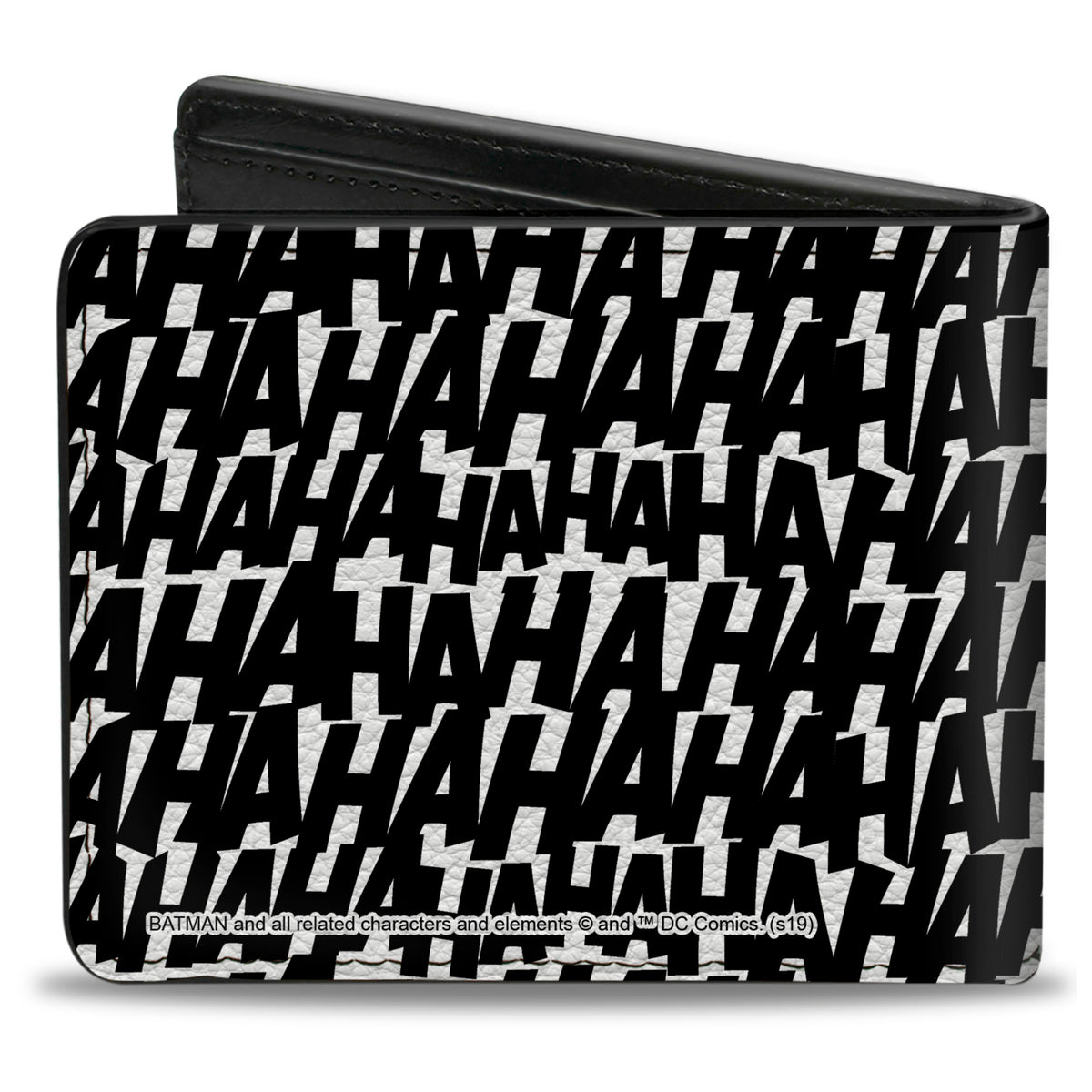 Bi-Fold Wallet - Joker HA HA HA Text White Black Bi-Fold Wallets DC Comics