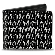Bi-Fold Wallet - Joker HA HA HA Text White Black Bi-Fold Wallets DC Comics