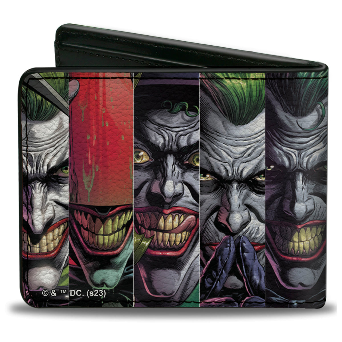 Bi-Fold Wallet - The Joker 10-Comic Book Cover Expression Blocks Bi-Fold Wallets DC Comics