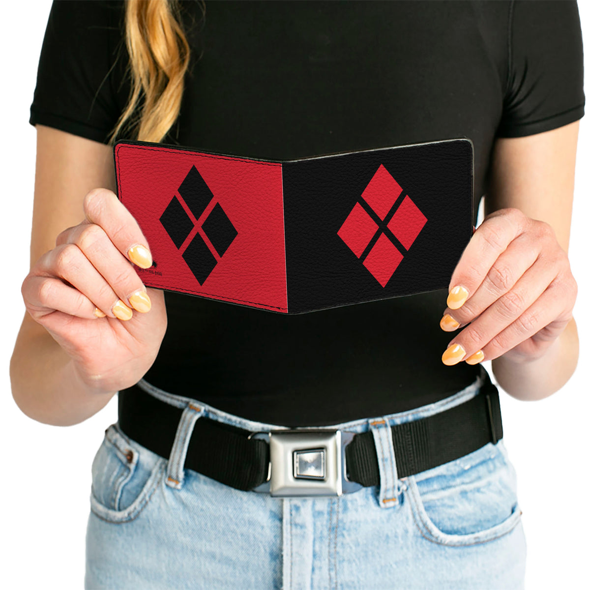 Bi-Fold Wallet - Harley Quinn Diamond Blocks Black/Red Bi-Fold Wallets DC Comics