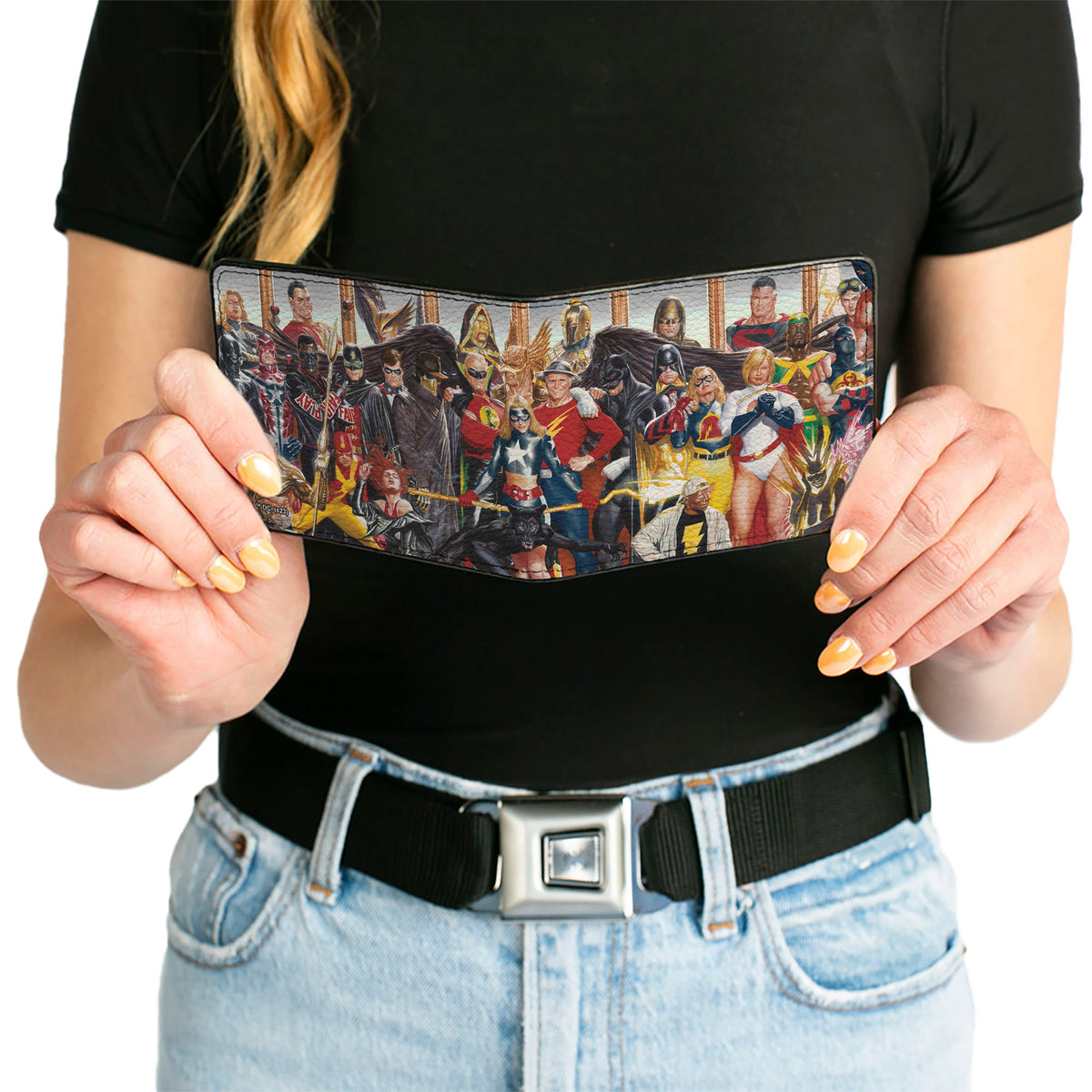Bi-Fold Wallet - Justice Society of America Issue #26 33-Character Alex Ross Cover Pose Bi-Fold Wallets DC Comics