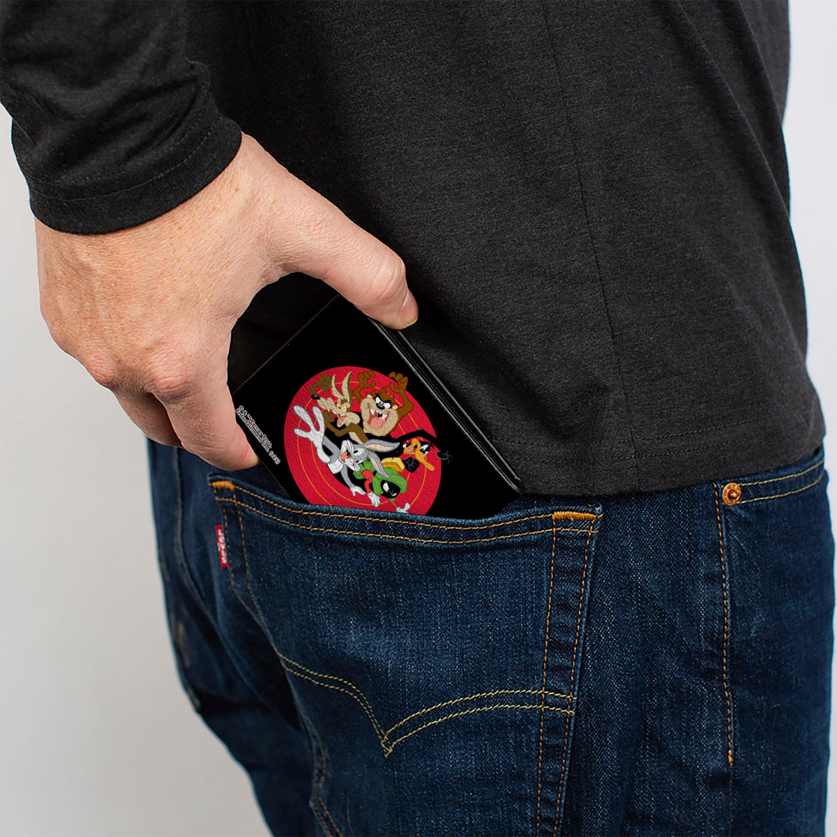 Bi-Fold Wallet - Looney Tunes 5-Character Bullseye Pose Black Bi-Fold Wallets Looney Tunes