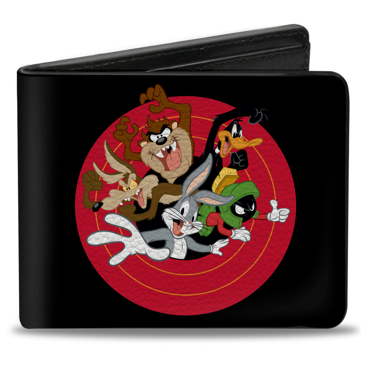 Bi-Fold Wallet - Looney Tunes 5-Character Bullseye Pose Black Bi-Fold Wallets Looney Tunes
