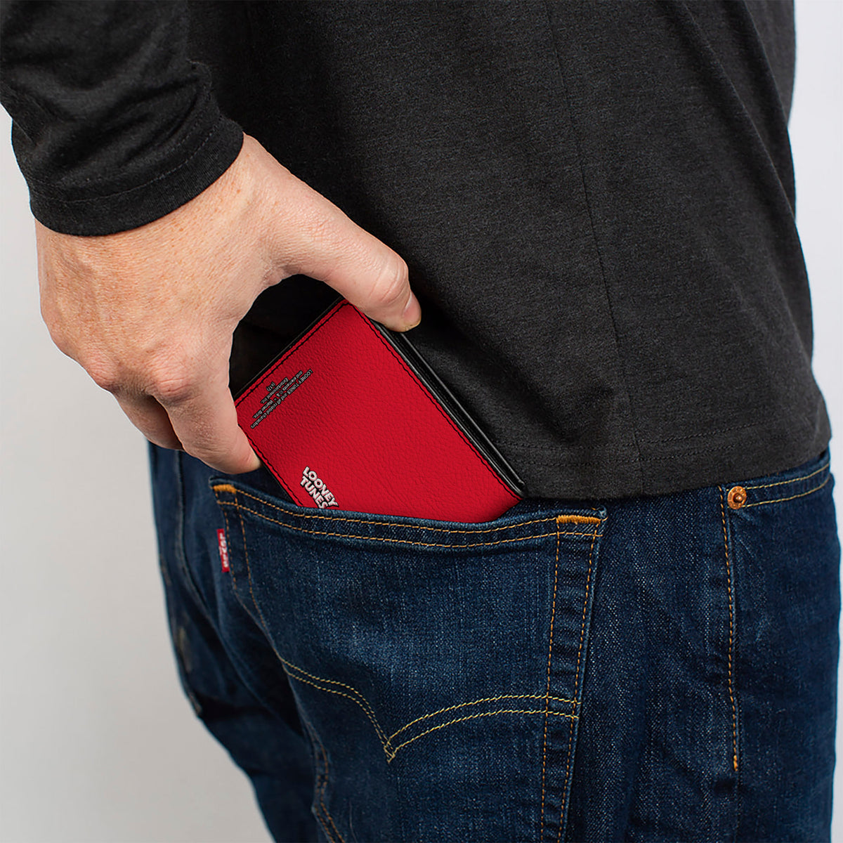 Bi-Fold Wallet - Bi-Fold Wallet - Gossamer Eyes CLOSE-UP Red Black White Bi-Fold Wallets Looney Tunes