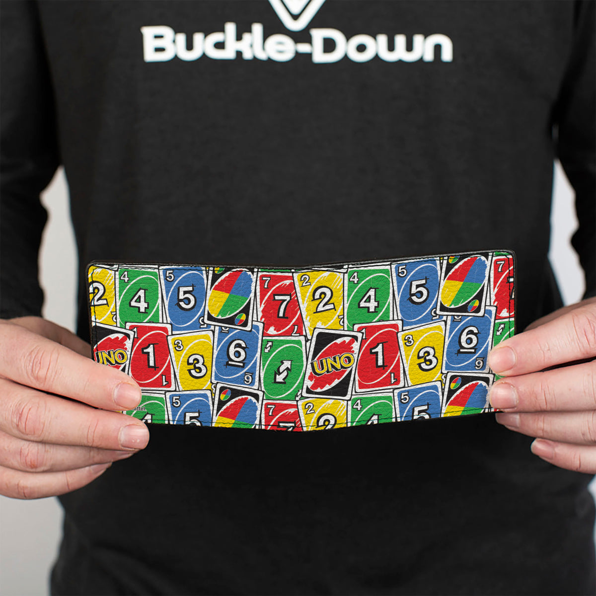 Bi-Fold Wallet - UNO Cards Stacked Multi Color Bi-Fold Wallets UNO
