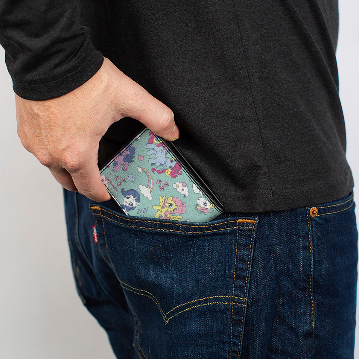 Bi-Fold Wallet - My Little Pony Generations Six Pony and Cutie Marks Collage Blue Bi-Fold Wallets Hasbro