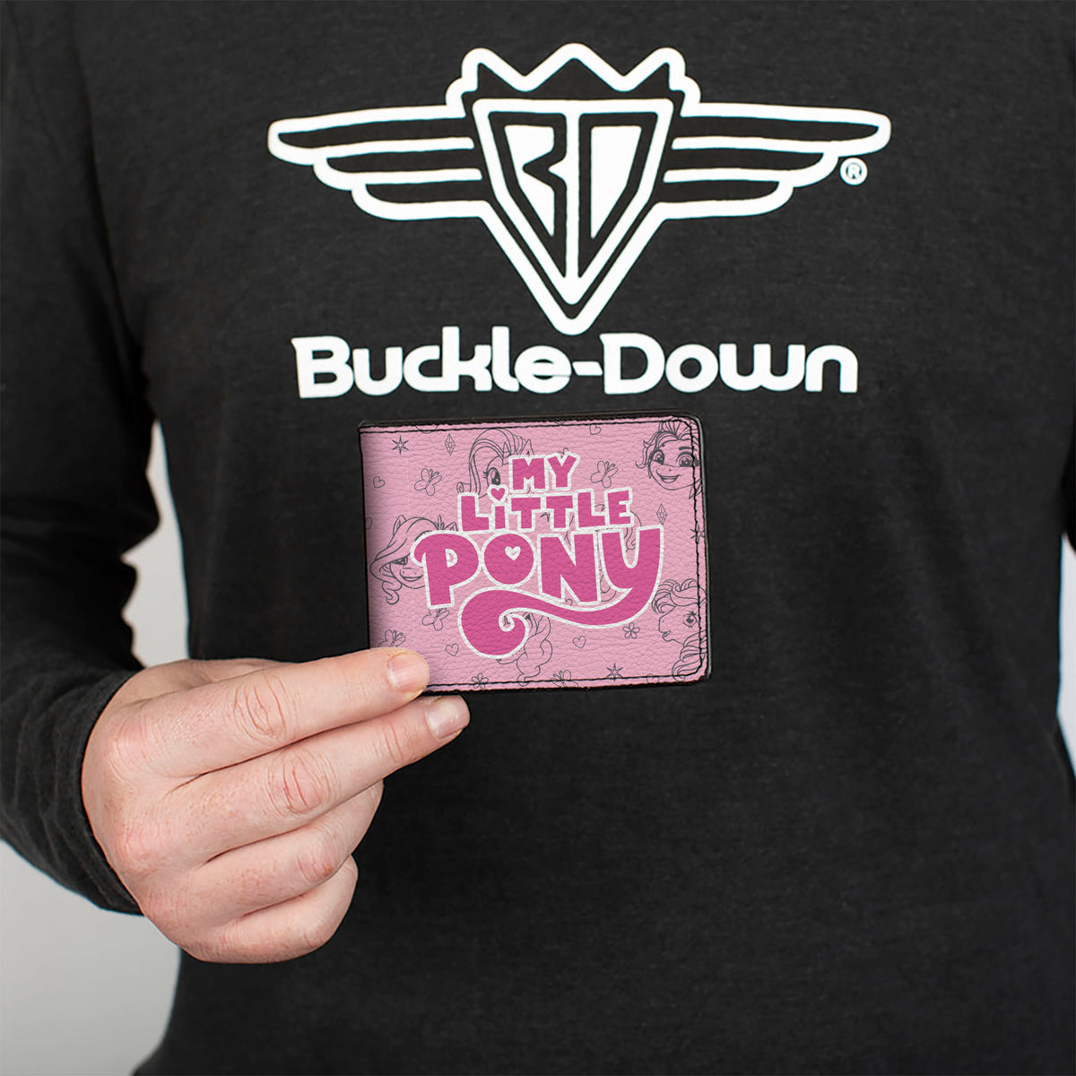 Bi-Fold Wallet - MY LITTLE PONY Title Logo with Pony and Cutie Mark Collage Pink Bi-Fold Wallets Hasbro