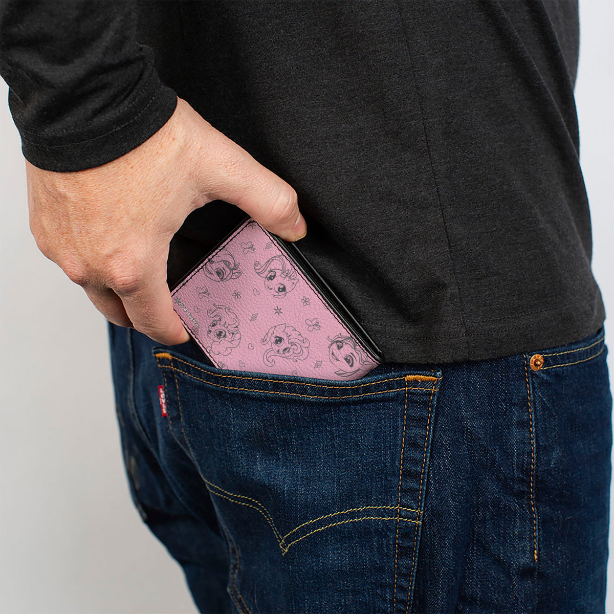 Bi-Fold Wallet - MY LITTLE PONY Title Logo with Pony and Cutie Mark Collage Pink Bi-Fold Wallets Hasbro