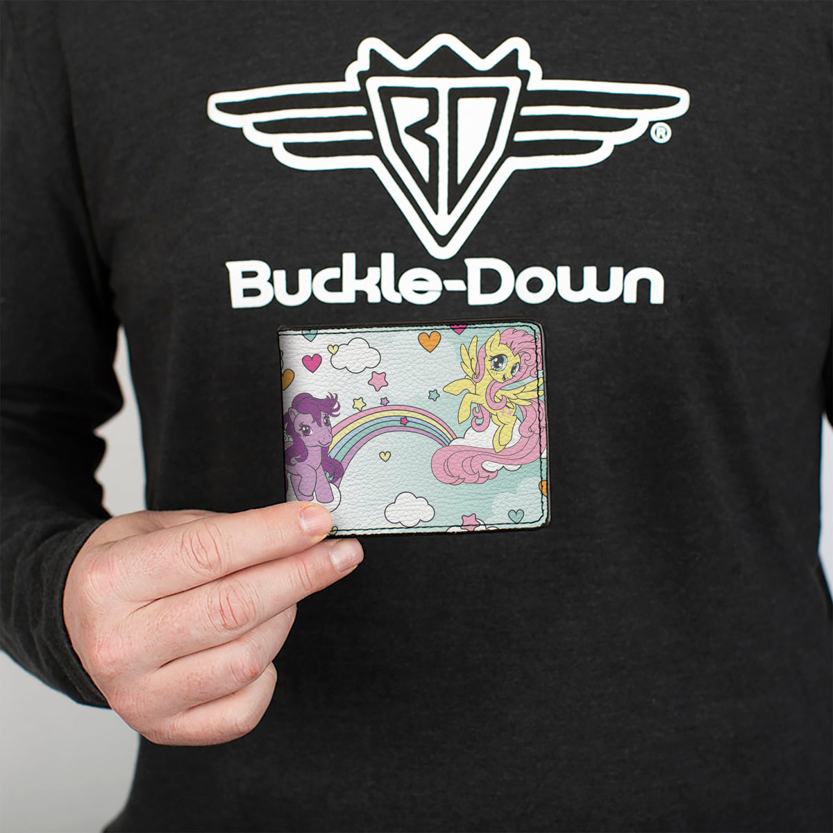 Bi-Fold Wallet - My Little Pony Three Pony Rainbow Cloud Scene Multi Color Bi-Fold Wallets Hasbro
