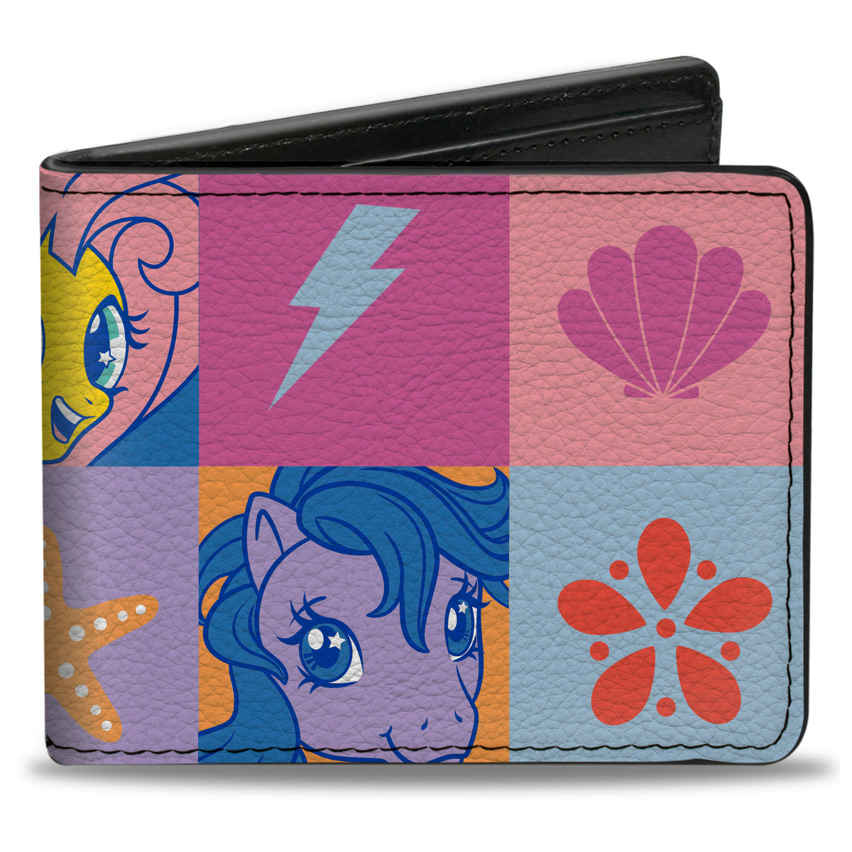 Bi-Fold Wallet - My Little Pony Faces and Cutie Mark Blocks Multi Color Bi-Fold Wallets Hasbro