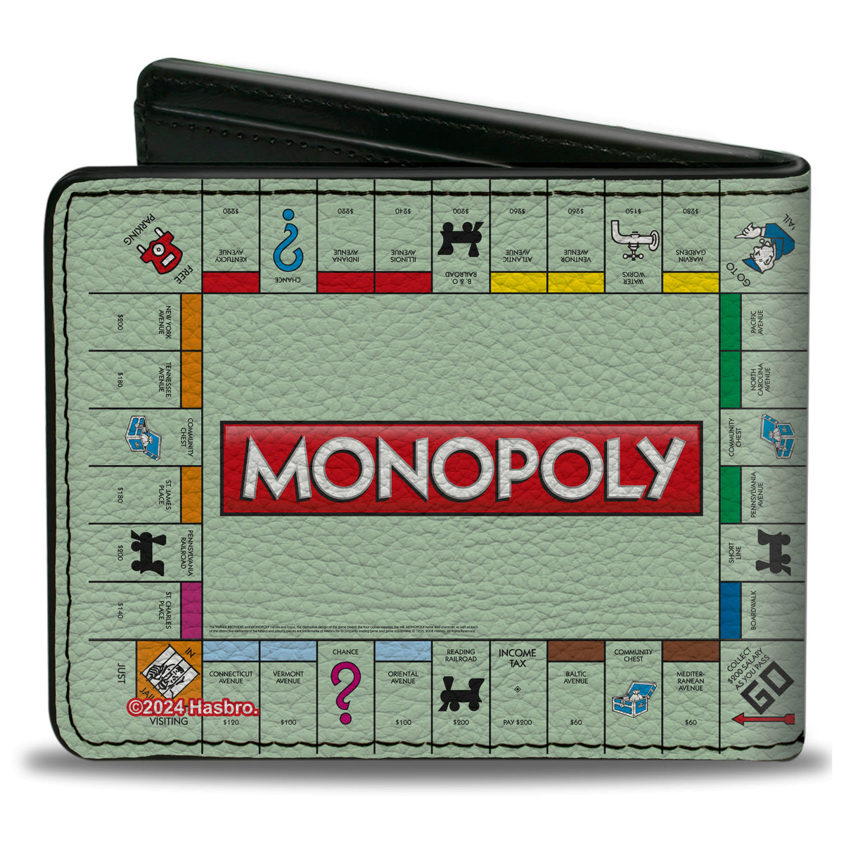 Bi-Fold Wallet - Monopoly Game Board Layout Bi-Fold Wallets Monopoly