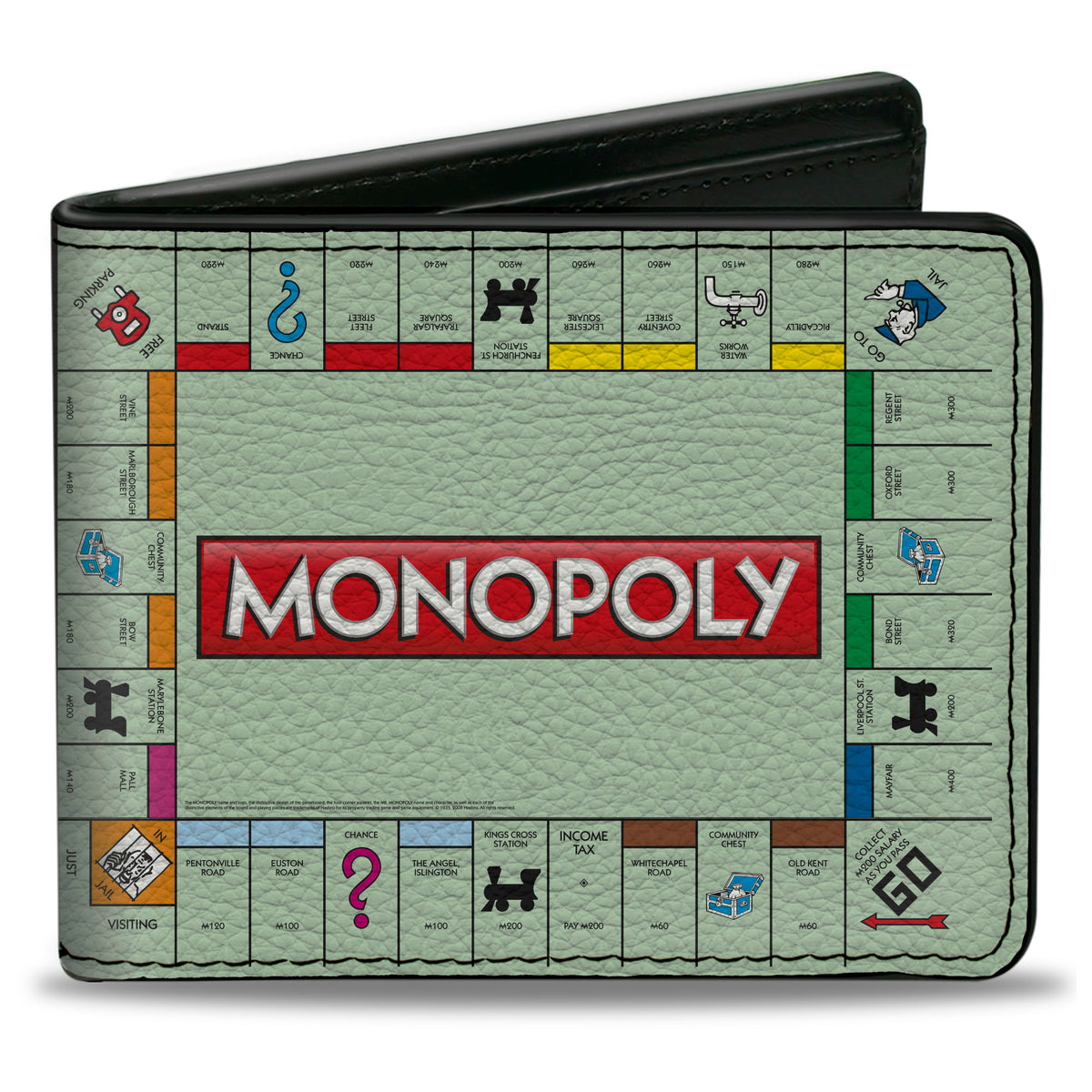 Bi-Fold Wallet - Monopoly Game Board Layout Bi-Fold Wallets Monopoly