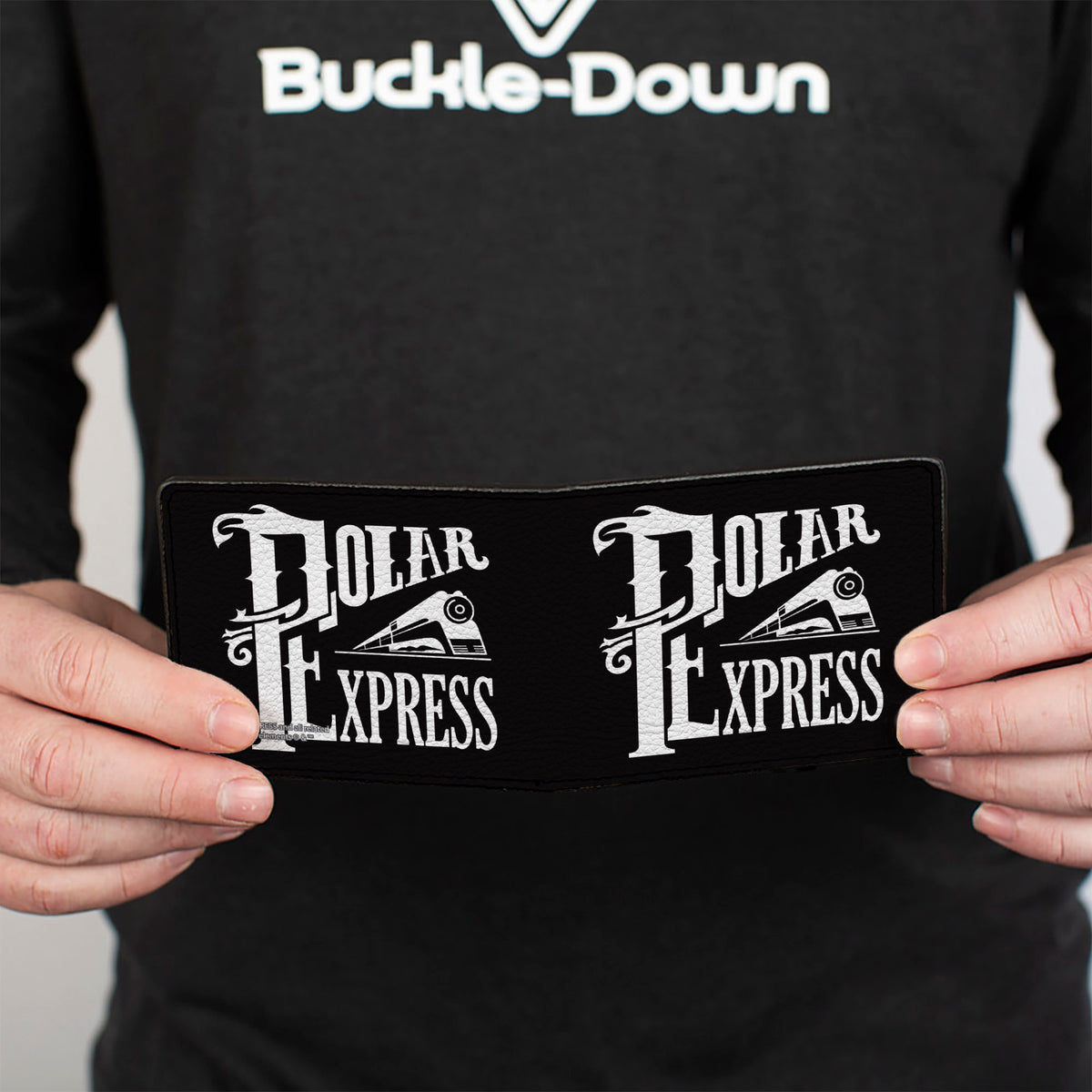 Bi-Fold Wallet - Classic POLAR EXPRESS Train Logo Black White Bi-Fold Wallets The Polar Express