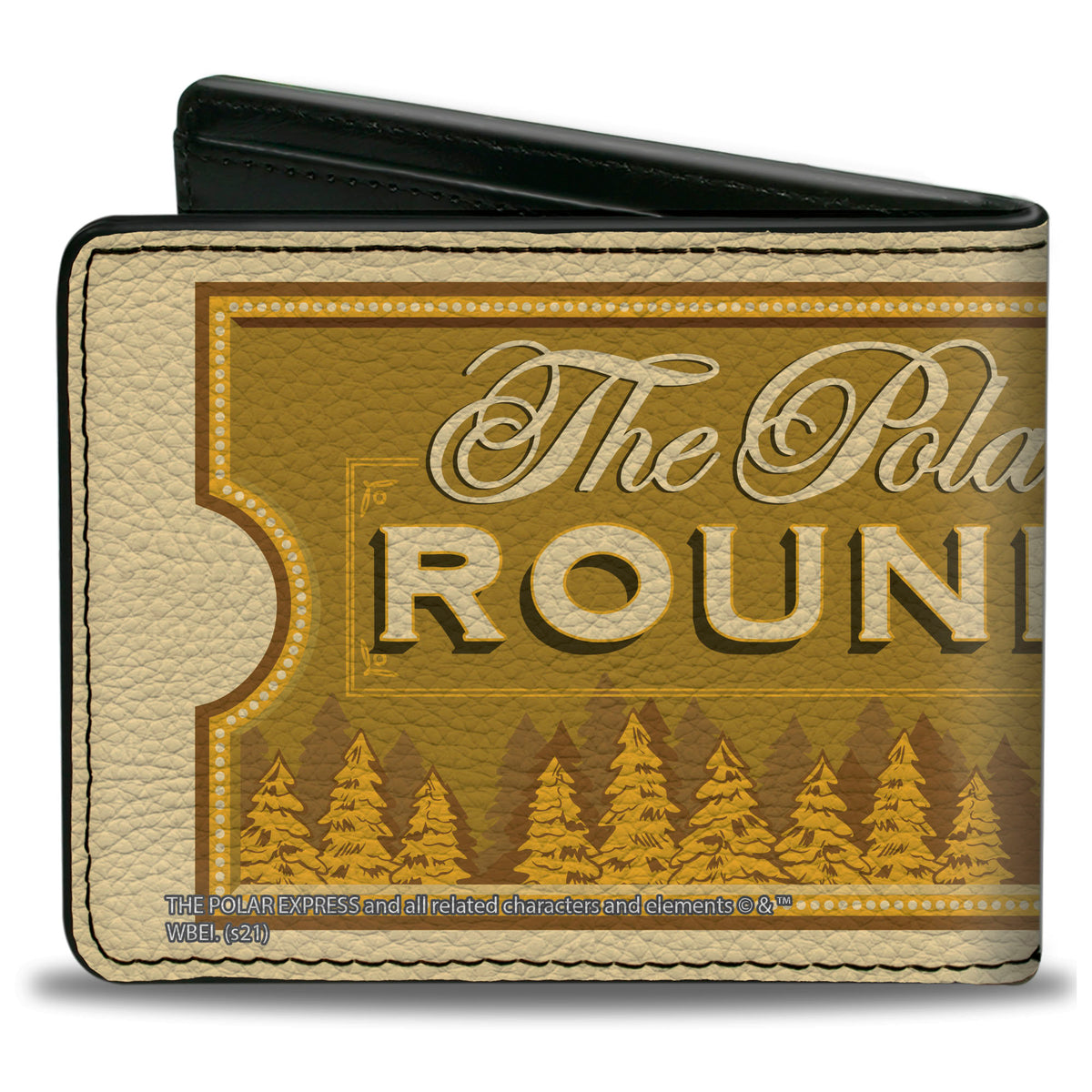 Bi-Fold Wallet - THE POLAR EXPRESS ROUND TRIP Train Ticket Golds Bi-Fold Wallets The Polar Express