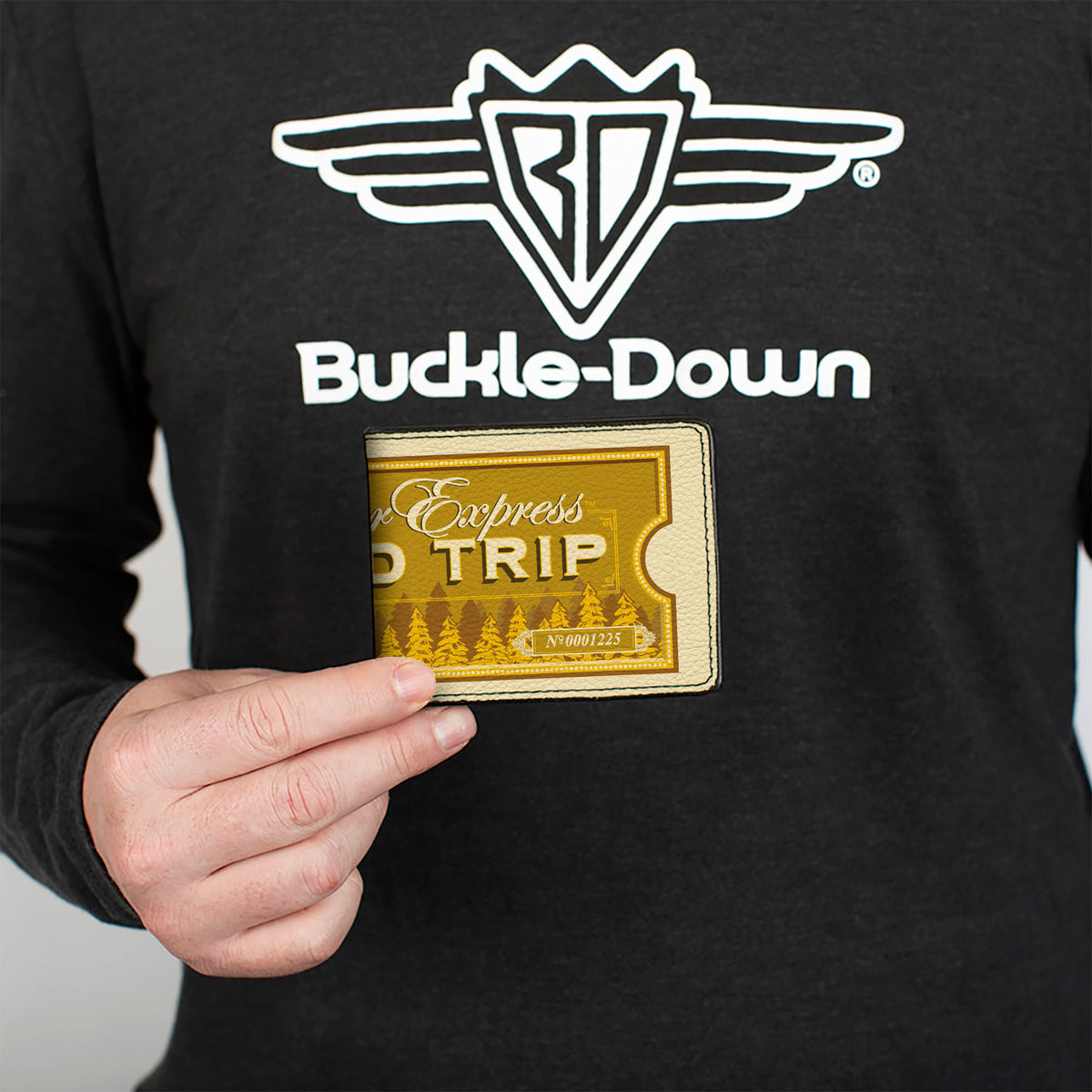 Bi-Fold Wallet - THE POLAR EXPRESS ROUND TRIP Train Ticket Golds Bi-Fold Wallets The Polar Express