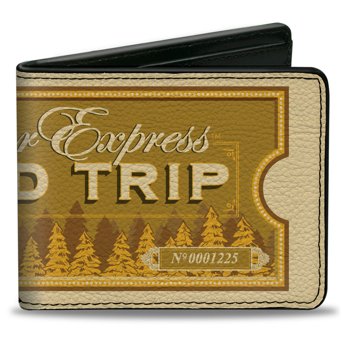 Bi-Fold Wallet - THE POLAR EXPRESS ROUND TRIP Train Ticket Golds Bi-Fold Wallets The Polar Express
