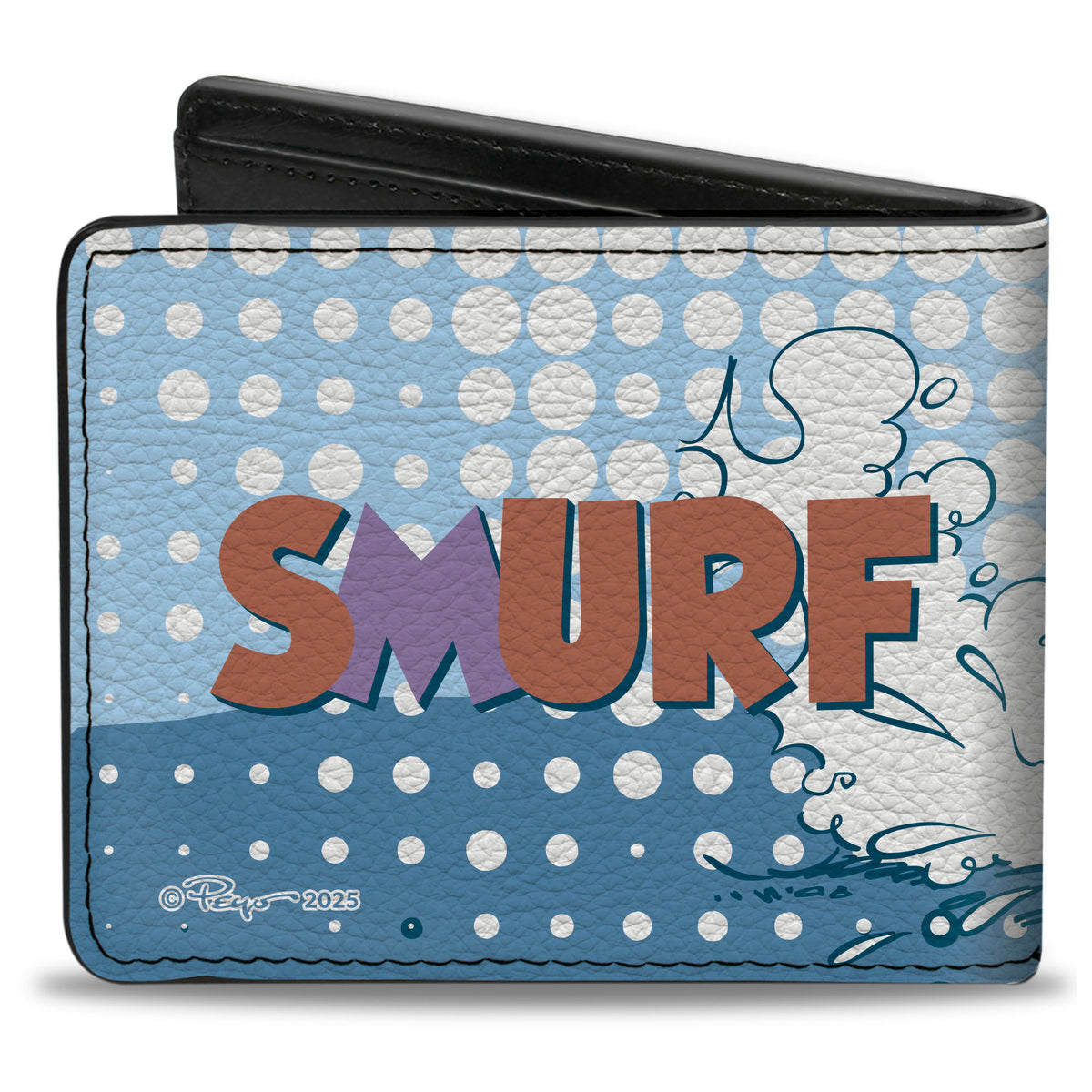 Bi-Fold Wallet - The SMURFS Surfer SMURF Pose Blues/White Bi-Fold Wallets The Smurfs