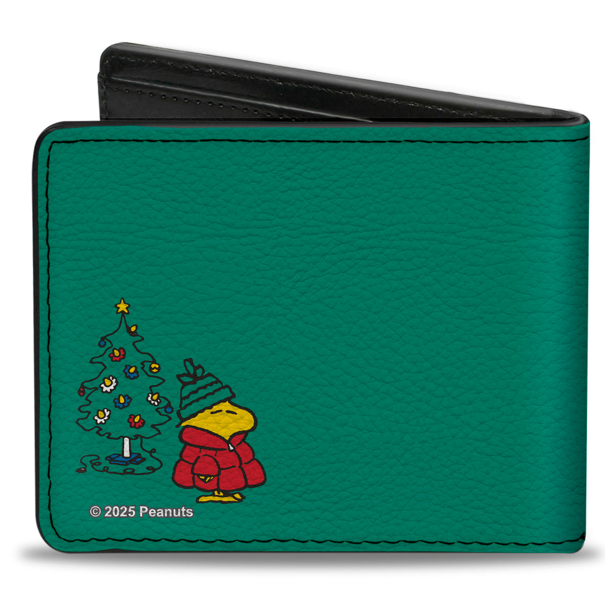 Snoopy & Woodstock Holiday Red Puffer Jacket Bi-Fold Wallet – Peanuts Fan Gear Green Bi-Fold Wallets Peanuts