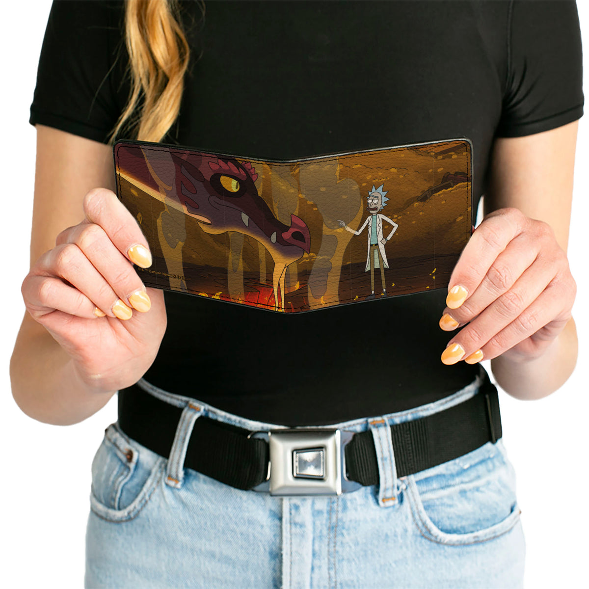 Bi-Fold Wallet - Rick and Balthromaw Dragon World Talking Scene Bi-Fold Wallets Rick and Morty