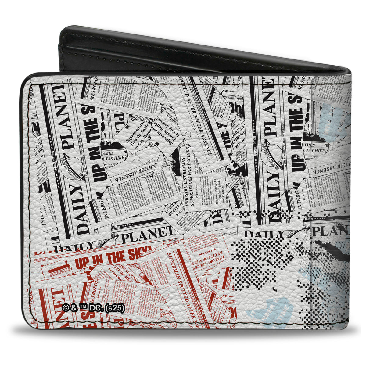 Bi-Fold Wallet - Supergirl Pose DAILY PLANET Collage White/Black/Multi Color Bi-Fold Wallets DC Comics
