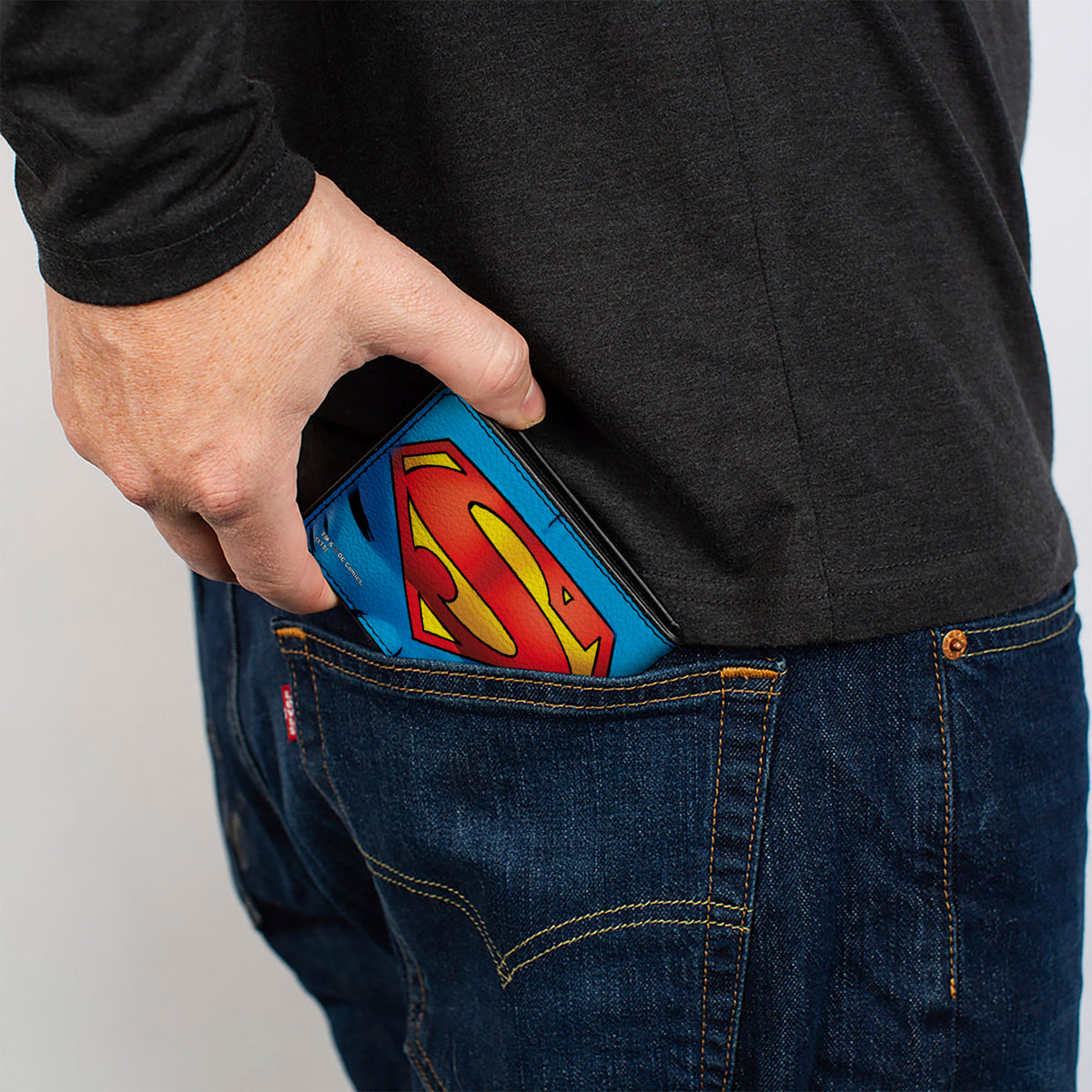 Bi-Fold Wallet - Superman Galactic Battle Chest Logo Blue Red Yellow Bi-Fold Wallets DC Comics