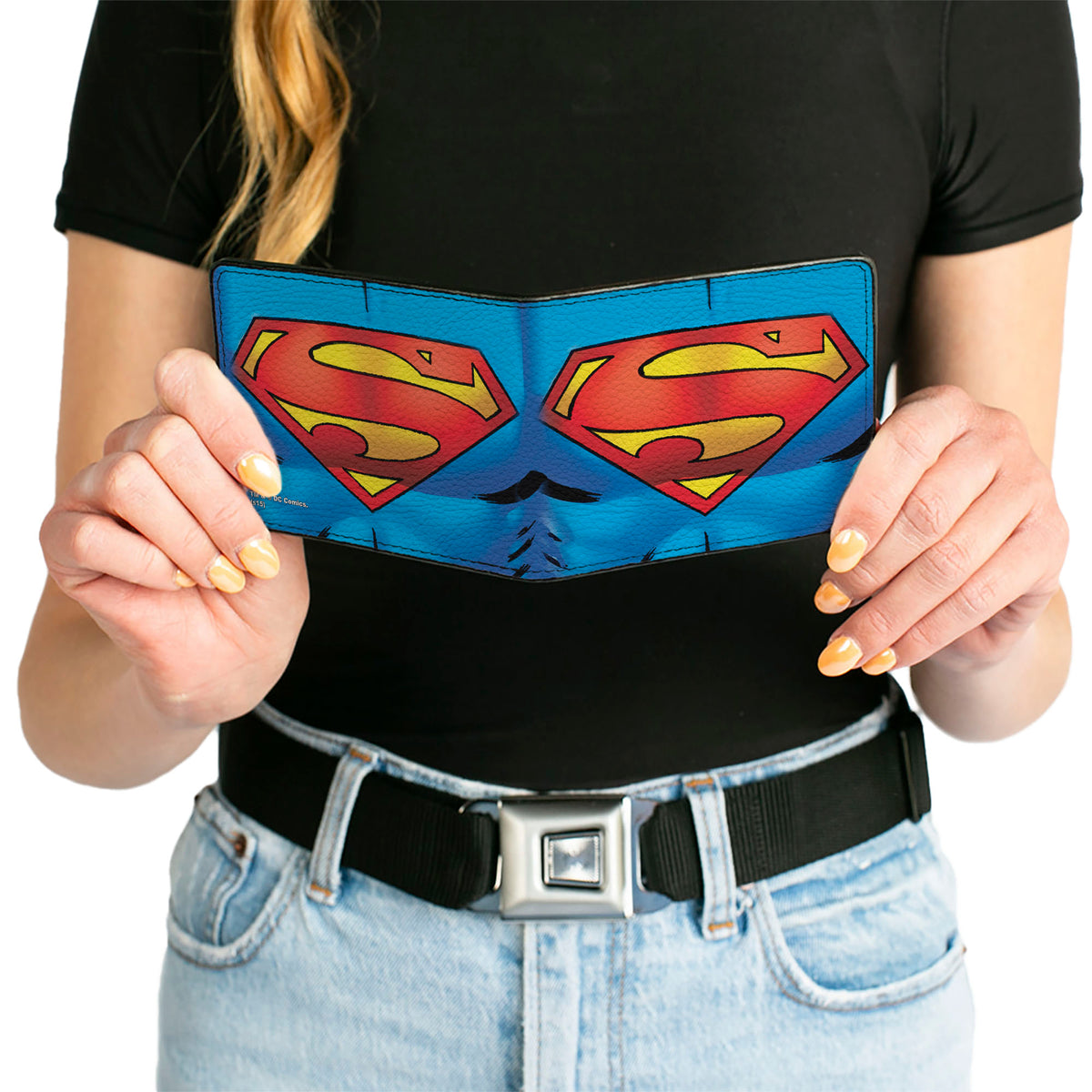 Bi-Fold Wallet - Superman Galactic Battle Chest Logo Blue Red Yellow Bi-Fold Wallets DC Comics