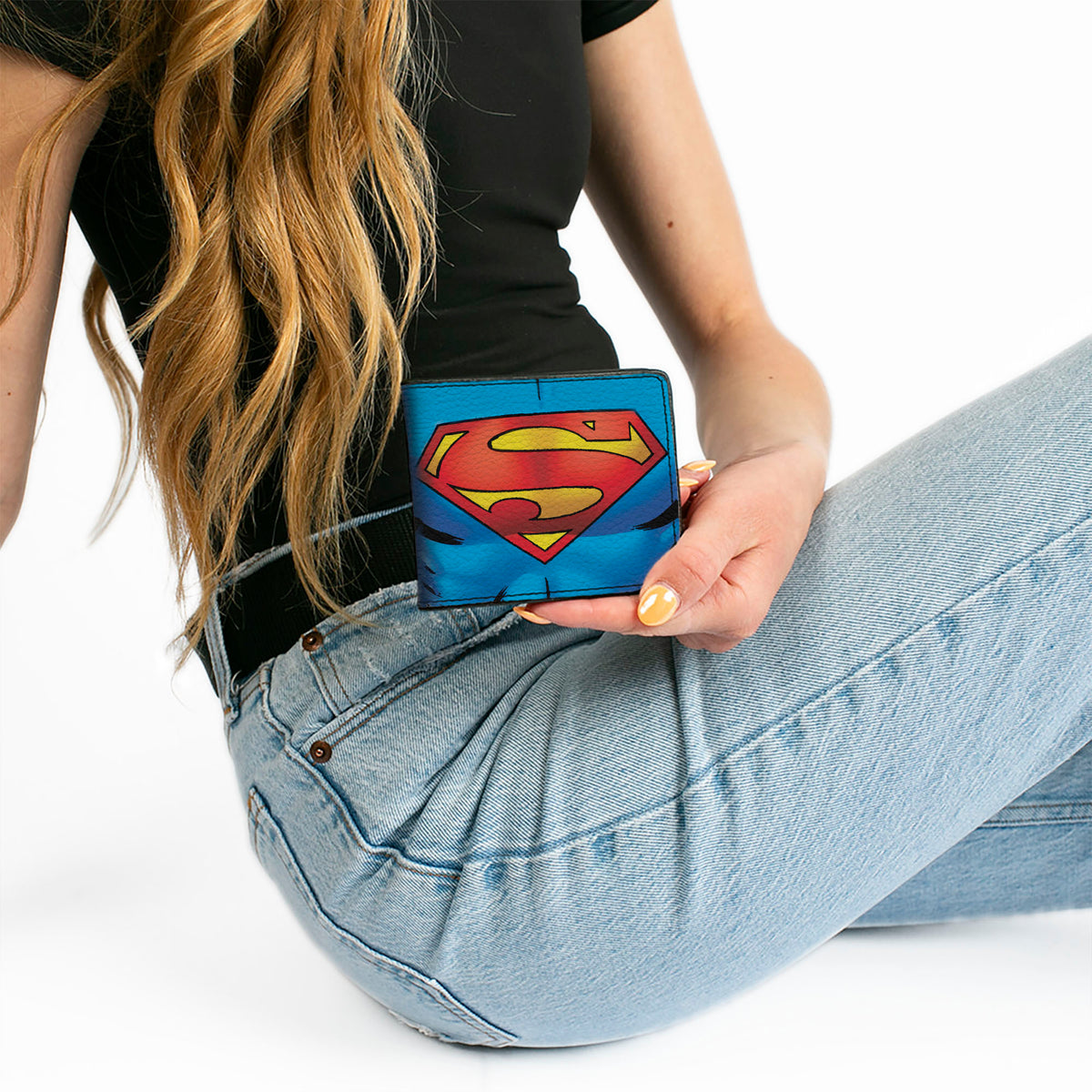 Bi-Fold Wallet - Superman Galactic Battle Chest Logo Blue Red Yellow Bi-Fold Wallets DC Comics