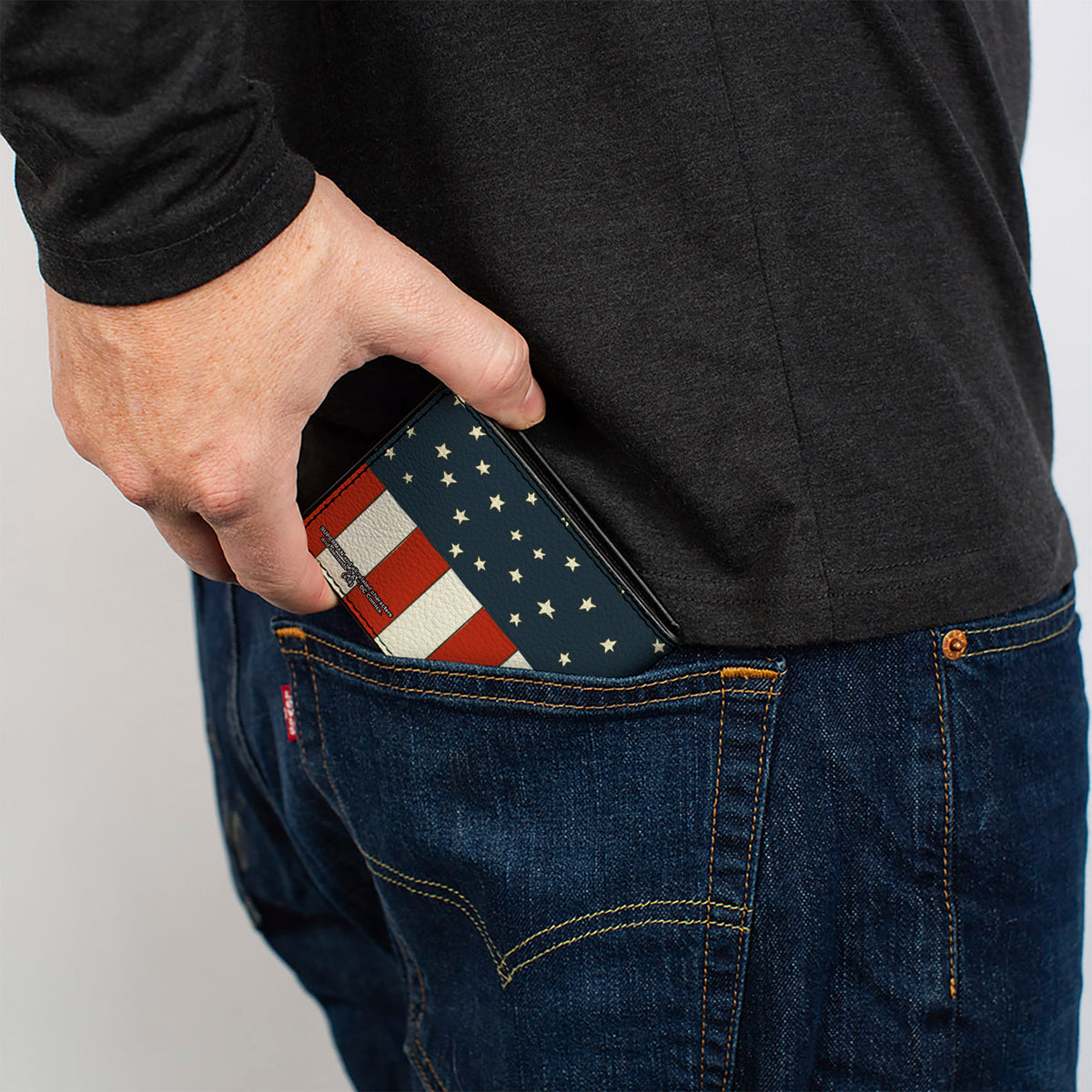 Bi-Fold Wallet - Superman Shield Americana Red White Blue Yellow Bi-Fold Wallets DC Comics