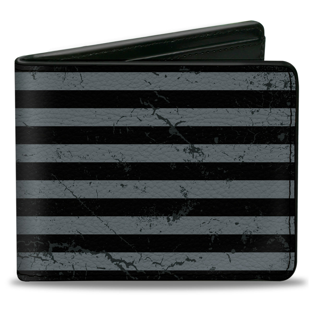 Bi-Fold Wallet - Superman Shield Americana Weathered Gray Black Blue Red Bi-Fold Wallets DC Comics