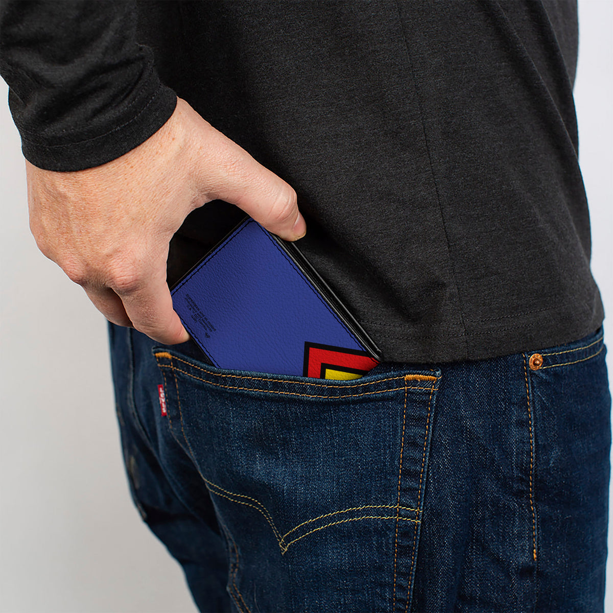 Bi-Fold Wallet - Superman CLOSE-UP Shield Blue Bi-Fold Wallets DC Comics