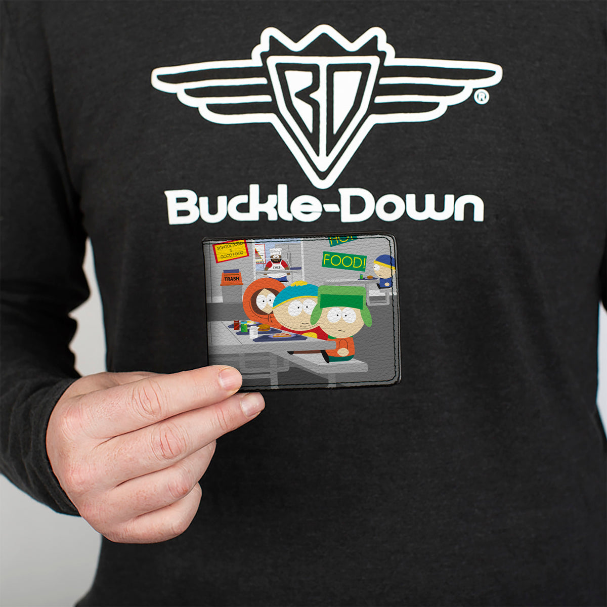 Bi-Fold Wallet - South Park Boys Group Cafeteria Table Scene Bi-Fold Wallets South Park