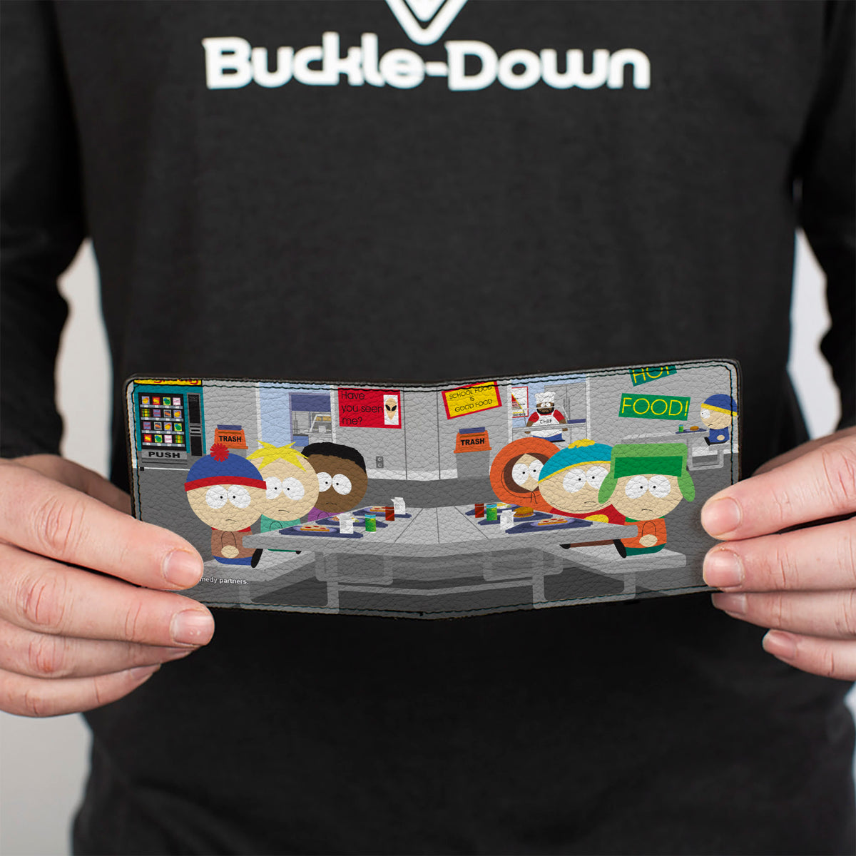 Bi-Fold Wallet - South Park Boys Group Cafeteria Table Scene Bi-Fold Wallets South Park
