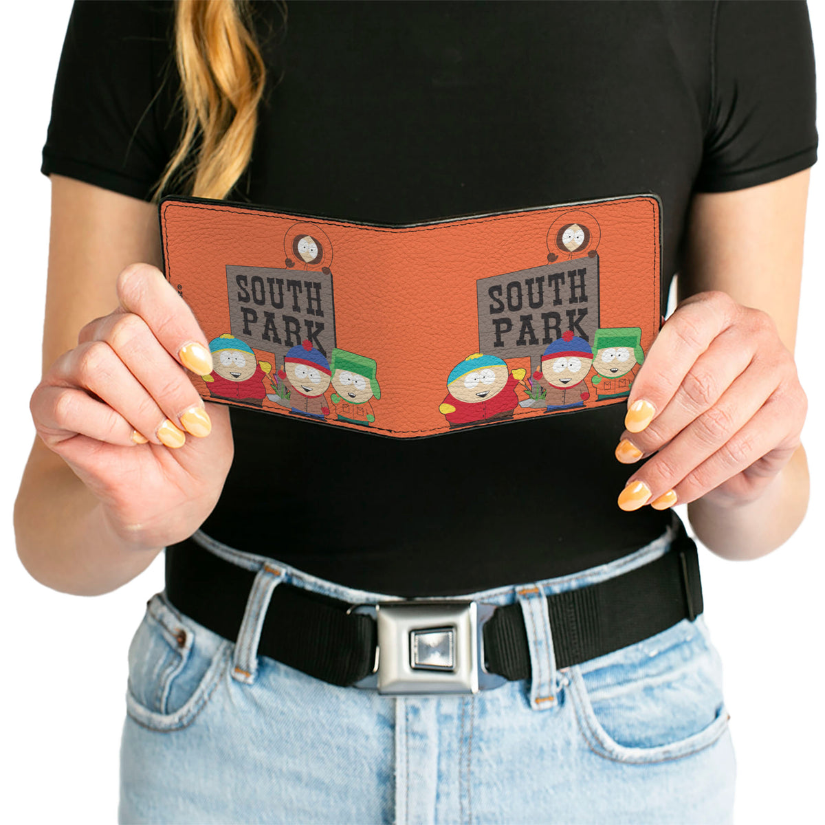 Bi-Fold Wallet - SOUTH PARK Sign Group Pose Orange Bi-Fold Wallets South Park
