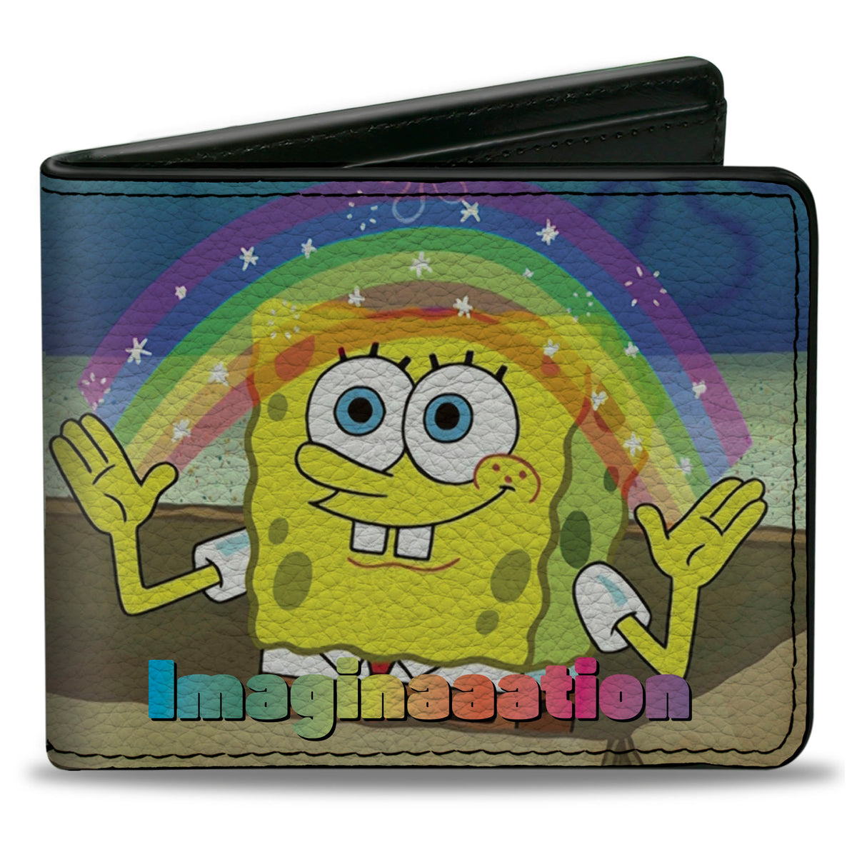 Bi-Fold Wallet - SpongeBob SquarePants IMAGINAAATION Smiling Rainbow Pose Bi-Fold Wallets SpongeBob SquarePants