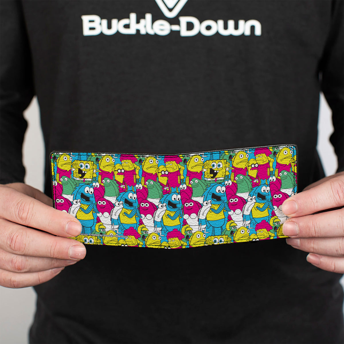 Bi-Fold Wallet - SpongeBob SquarePants and Friends Collage Blue Bi-Fold Wallets SpongeBob SquarePants