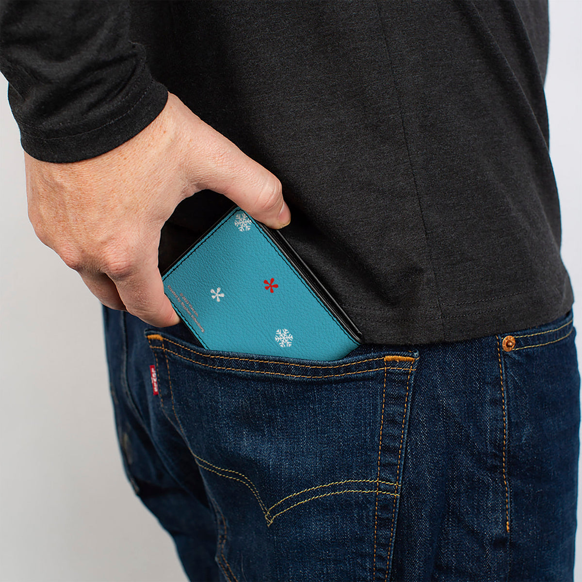 Bi-Fold Wallet - SpongeBob Squidward KRABBY CHRISTMAS Pose Blue Bi-Fold Wallets SpongeBob SquarePants