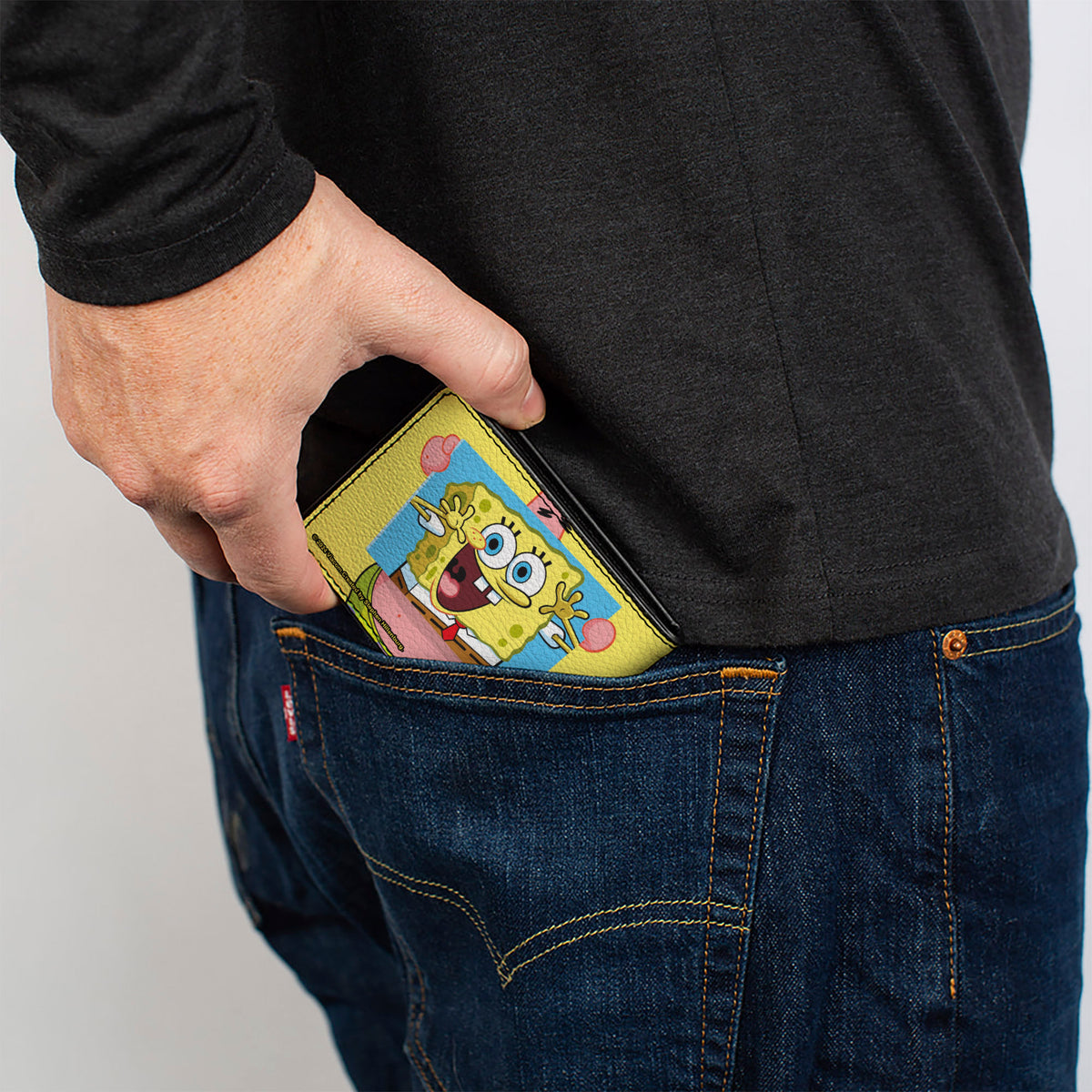 Bi-Fold Wallet - Patrick Star Holding SpongeBob SquarePants Portrait Pose Yellow Bi-Fold Wallets SpongeBob SquarePants