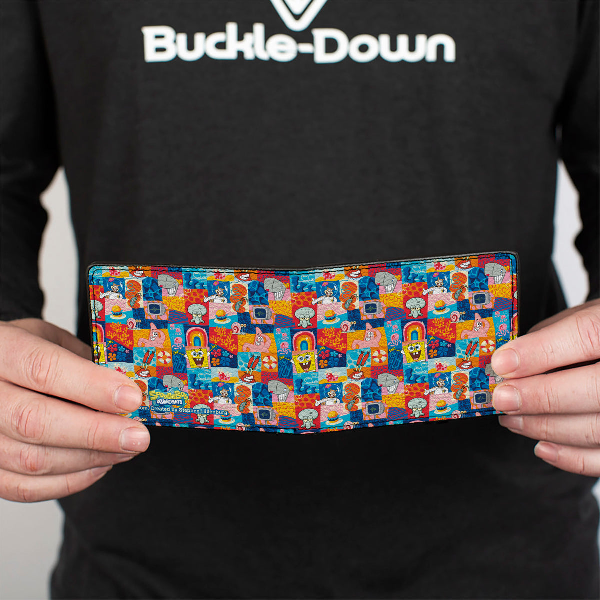 Bi-Fold Wallet - SpongeBob SquarePants and Friends with Icons Blocks Multi Color Bi-Fold Wallets SpongeBob SquarePants
