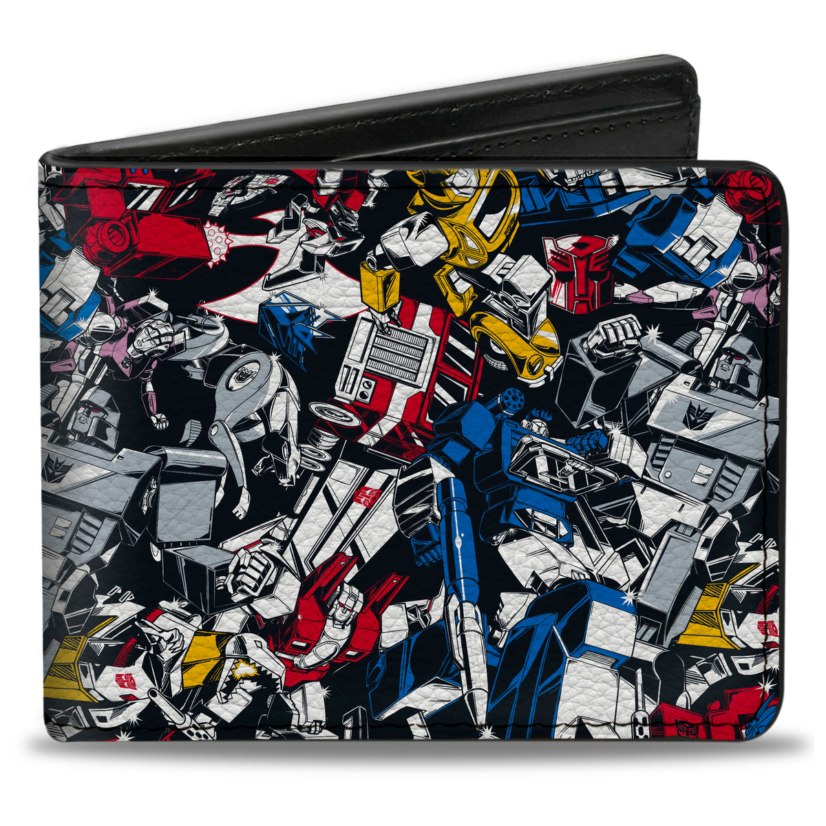 Bi-Fold Wallet - Transformers Autobot and Decepticon Robots and Alternate Modes Collage Bi-Fold Wallets Transformers