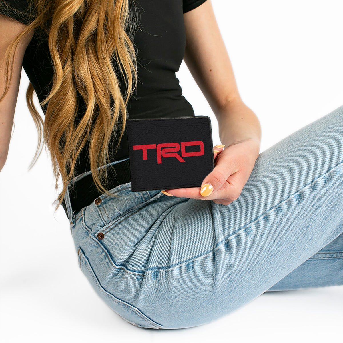 Bi-Fold Wallet - Toyota Racing Development TRD Logo Blocks Split Black/Red Bi-Fold Wallets Toyota