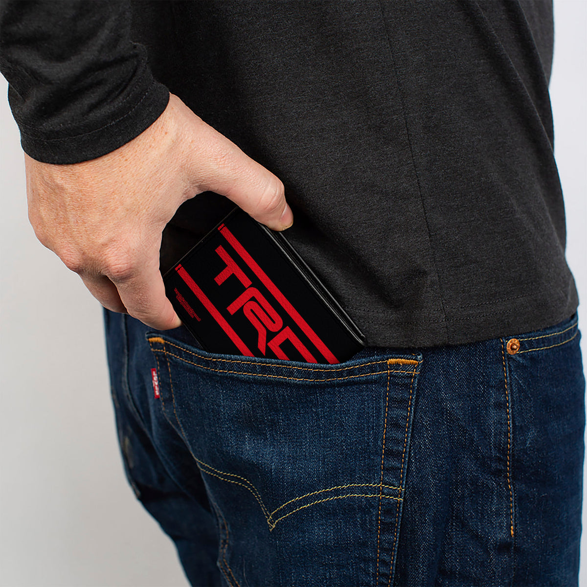 Bi-Fold Wallet - Toyota Racing Development TRD Logo Stripe Black/Red Bi-Fold Wallets Toyota