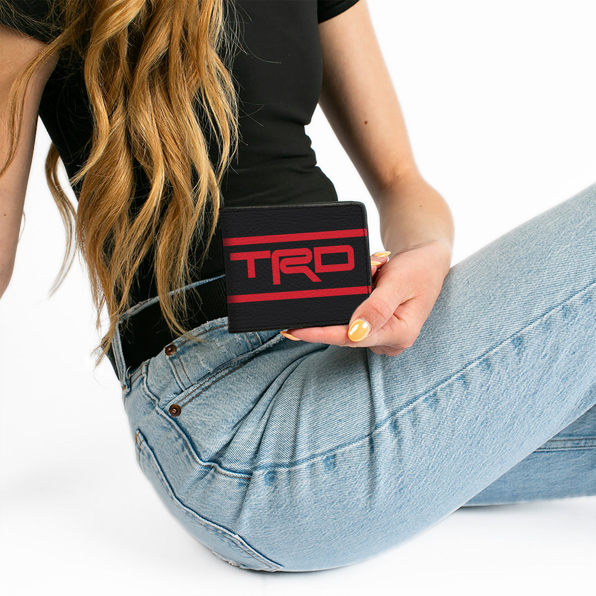 Bi-Fold Wallet - Toyota Racing Development TRD Logo Stripe Black/Red Bi-Fold Wallets Toyota