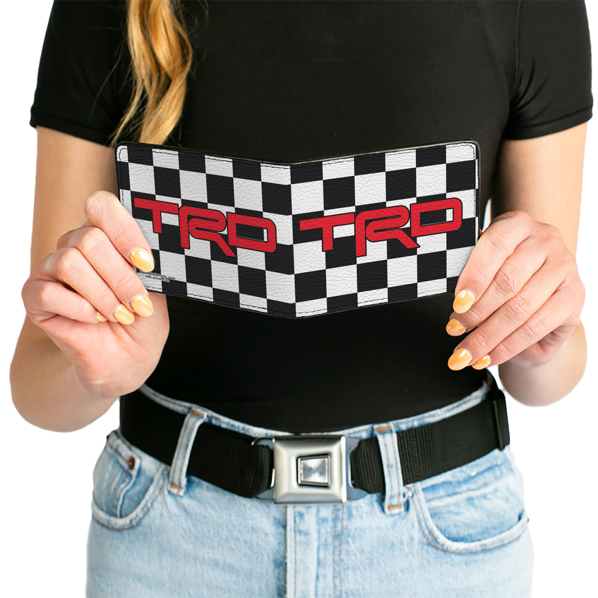 Bi-Fold Wallet - Toyota Racing Development TRD Logo Checker Black/White/Red Bi-Fold Wallets Toyota