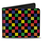 Bi-Fold Wallet - Checker Black Multi Neon Bi-Fold Wallets Buckle-Down
