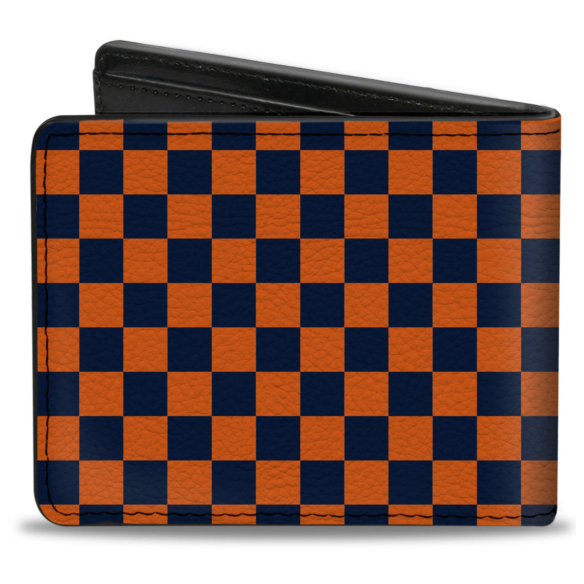 Bi-Fold Wallet - Checker Orange Dark Blue Bi-Fold Wallets Buckle-Down